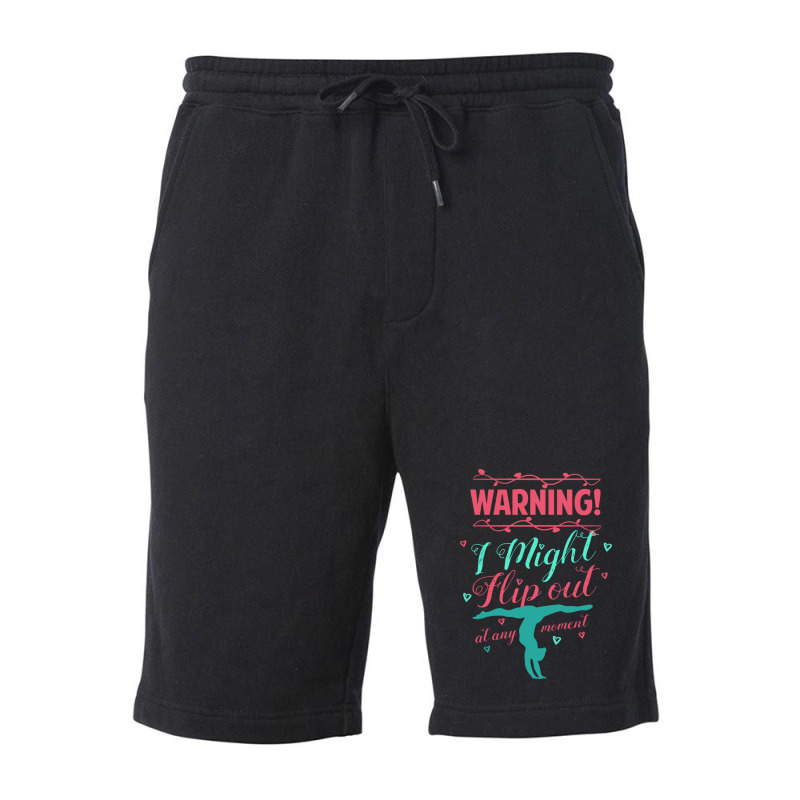 Warning! I Might Flip Out At Any Moment Funny Gymnast Girl Fleece Short | Artistshot