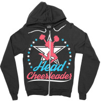 Cheer Captain Cheerleading Head Cheerleader Zipper Hoodie | Artistshot