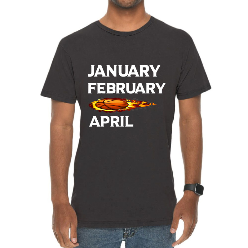 College Basketball Season January February Basketb Vintage T-shirt | Artistshot