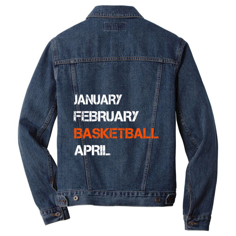 College Basketball Season January February Basketb Men Denim Jacket by GiovayPool | Artistshot