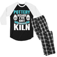 Ceramics Artist I Love Pottery License To Kiln Men's 3/4 Sleeve Pajama Set | Artistshot