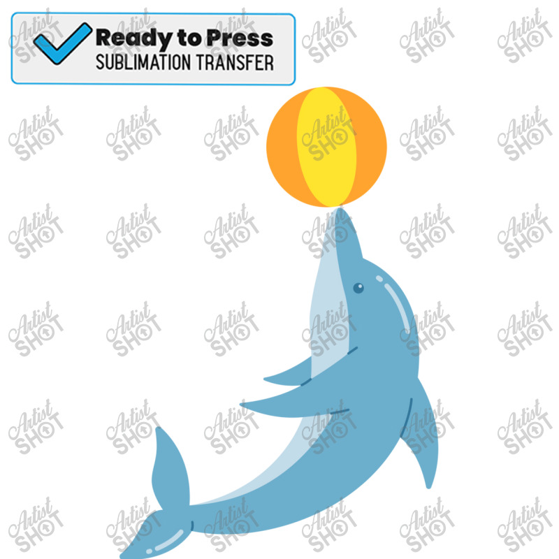 Dolphin Cartoon Art Design Draw Street Art 4 Sublimation Transfer | Artistshot