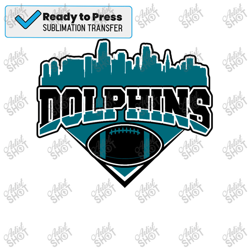 Dolphins Football Skyline Football Team Sublimation Transfer | Artistshot