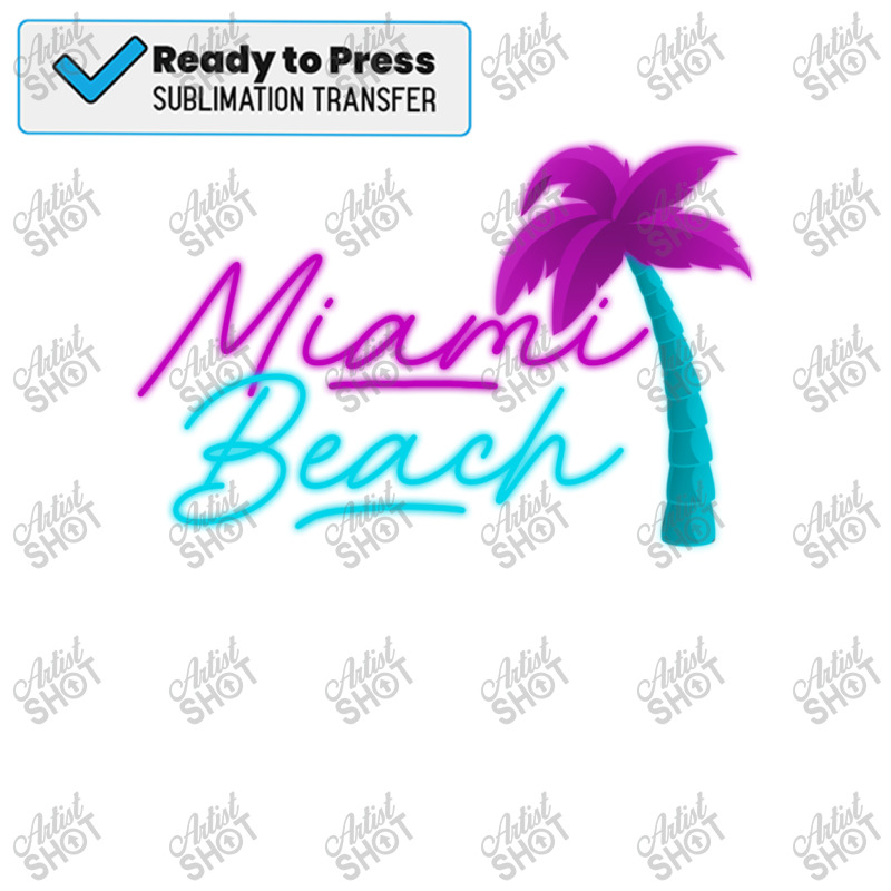 Miami Beach Palm Limited Edition Sublimation Transfer | Artistshot