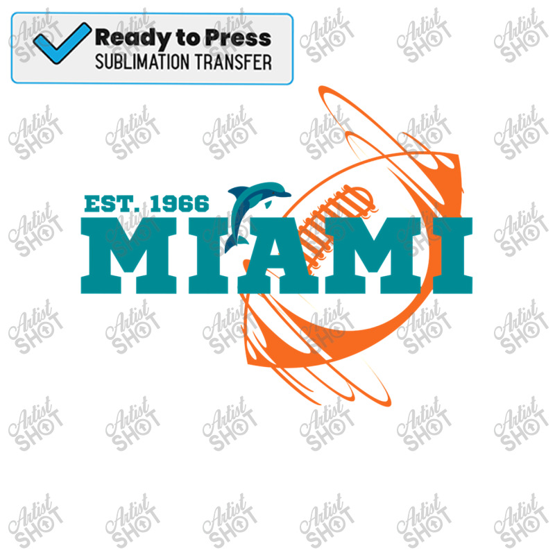 Miami Est 1966 Football Sublimation Transfer | Artistshot