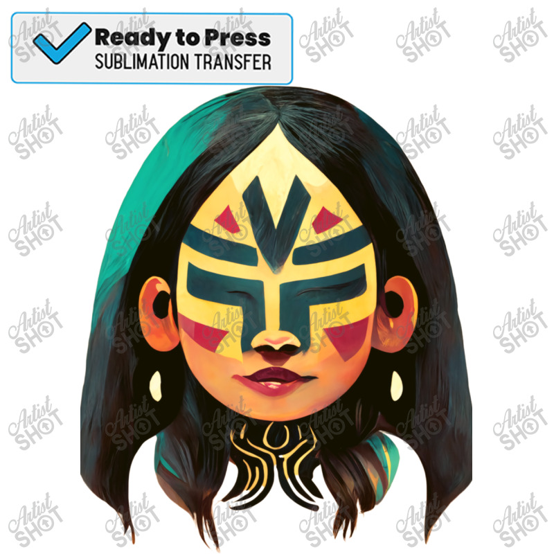 Copy Of Copy Of Mayan Luchador Warrior Woman 4 Sublimation Transfer | Artistshot