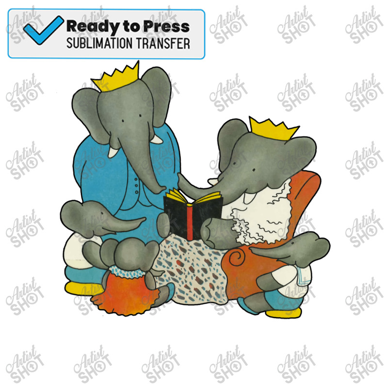 Babar And His Family Kids 80s Sublimation Transfer | Artistshot