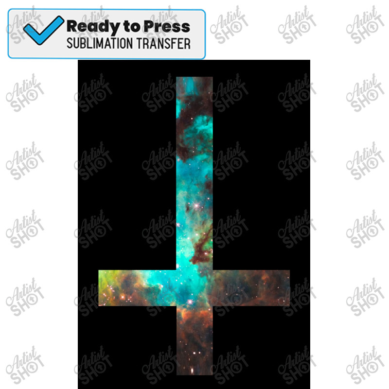 Green Galaxy Inverted Cross Poster Copy Sublimation Transfer | Artistshot