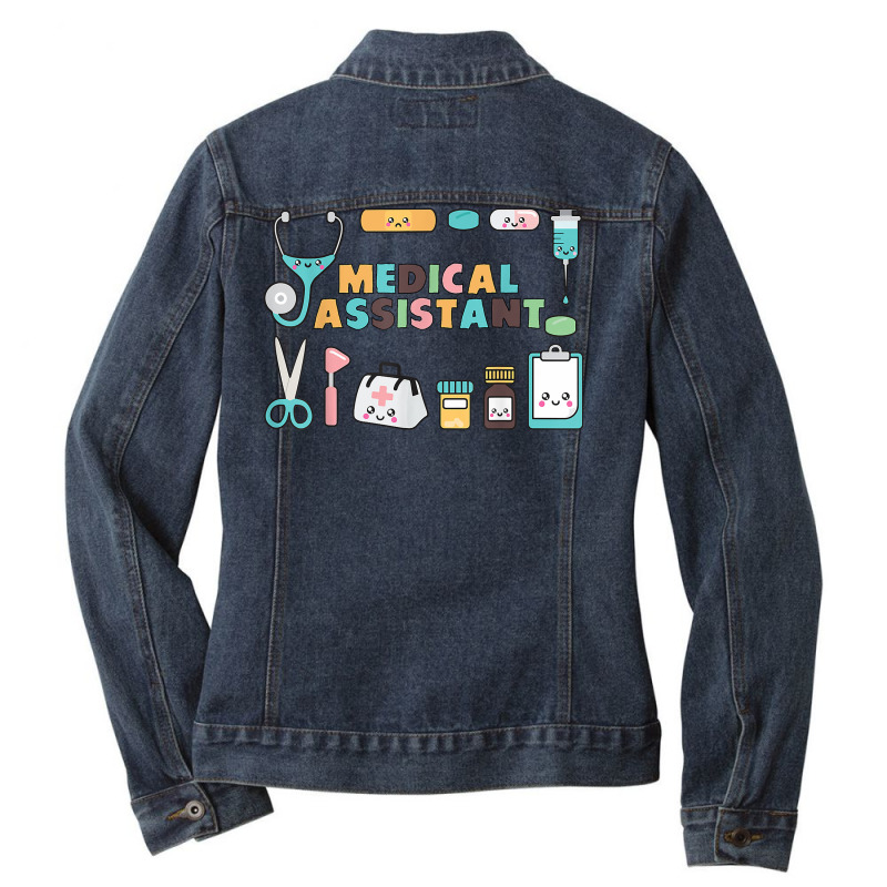 Medical Assistant T Shirt Ladies Denim Jacket by men.adam | Artistshot