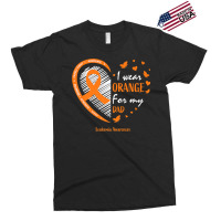 Men Women Father I Wear Orange For My Dad Leukemia Awareness Premium T Exclusive T-shirt | Artistshot