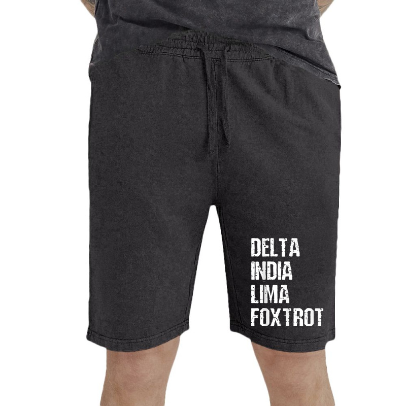 Mens Delta India Lima Foxtrot Dilf Father Dad Humor Joke T Shirt Vintage Short by men.adam | Artistshot