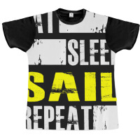 Eat Sleep Sail Repeat Funny Sailing Sailor Premium Graphic T-shirt | Artistshot