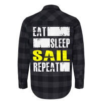 Eat Sleep Sail Repeat Funny Sailing Sailor Premium Flannel Shirt | Artistshot