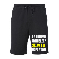 Eat Sleep Sail Repeat Funny Sailing Sailor Premium Fleece Short | Artistshot