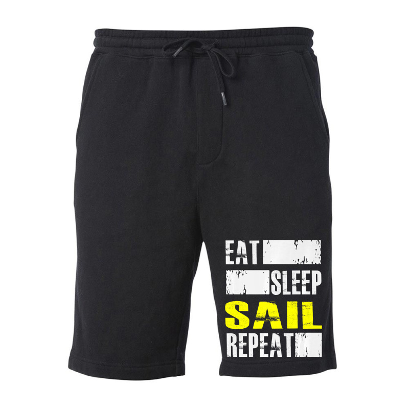 Eat Sleep Sail Repeat Funny Sailing Sailor Premium Fleece Short | Artistshot