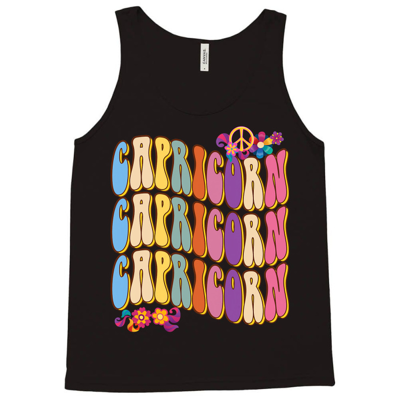 Cute Peace Capricorn Astrology Zodiac Sign Horosco Tank Top | Artistshot