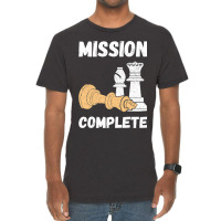 Chess Pieces Mission Complete Chess Teacher Grandm Vintage T-shirt | Artistshot