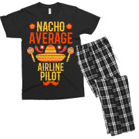 Cinco De Mayo Nacho Average Airline Pilot Men's T-shirt Pajama Set | Artistshot