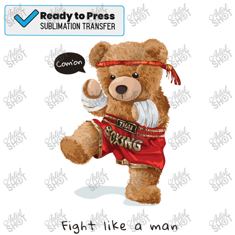 Cute Adorable Muayhai Kickboxingeddybear Sublimation Transfer | Artistshot