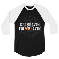 Stargazing Fire Blazing Constellation Astronomy St 3/4 Sleeve Shirt | Artistshot