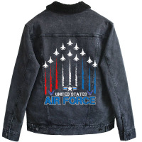 United States Air Force Us Air Force Gifts Veteran Unisex Sherpa-lined Denim Jacket | Artistshot