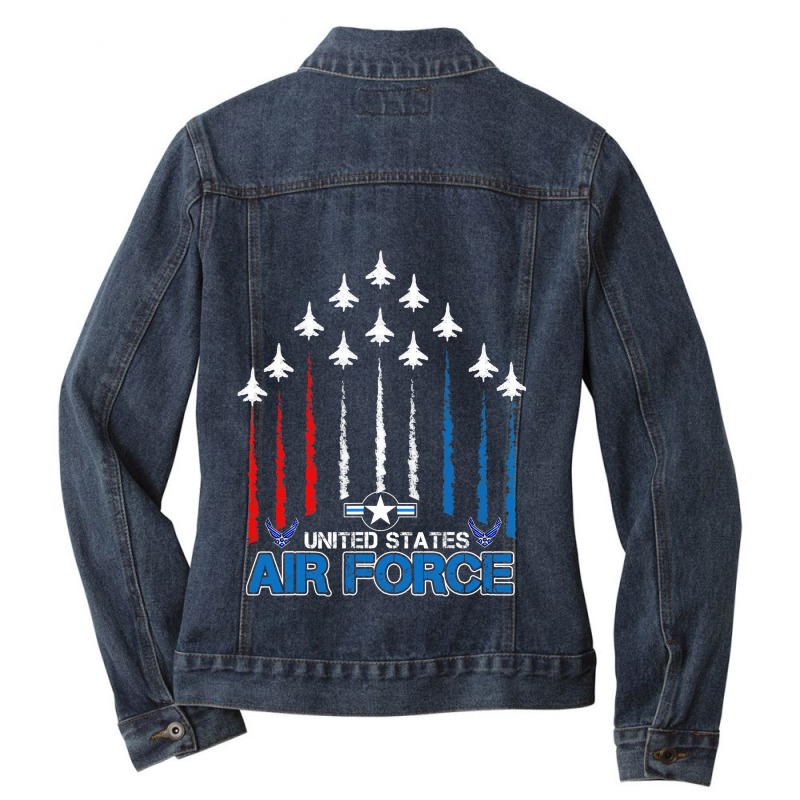 United States Air Force Us Air Force Gifts Veteran Ladies Denim Jacket by AlicenHewlett | Artistshot