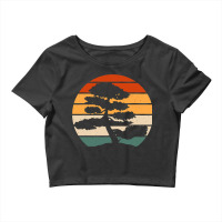 Retro Bonsai Tray Planting Miniature Tree Crop Top | Artistshot