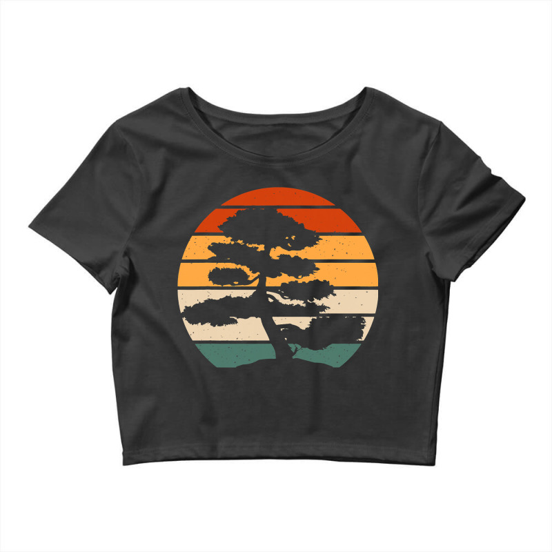 Retro Bonsai Tray Planting Miniature Tree Crop Top by NouraMetcalfe | Artistshot