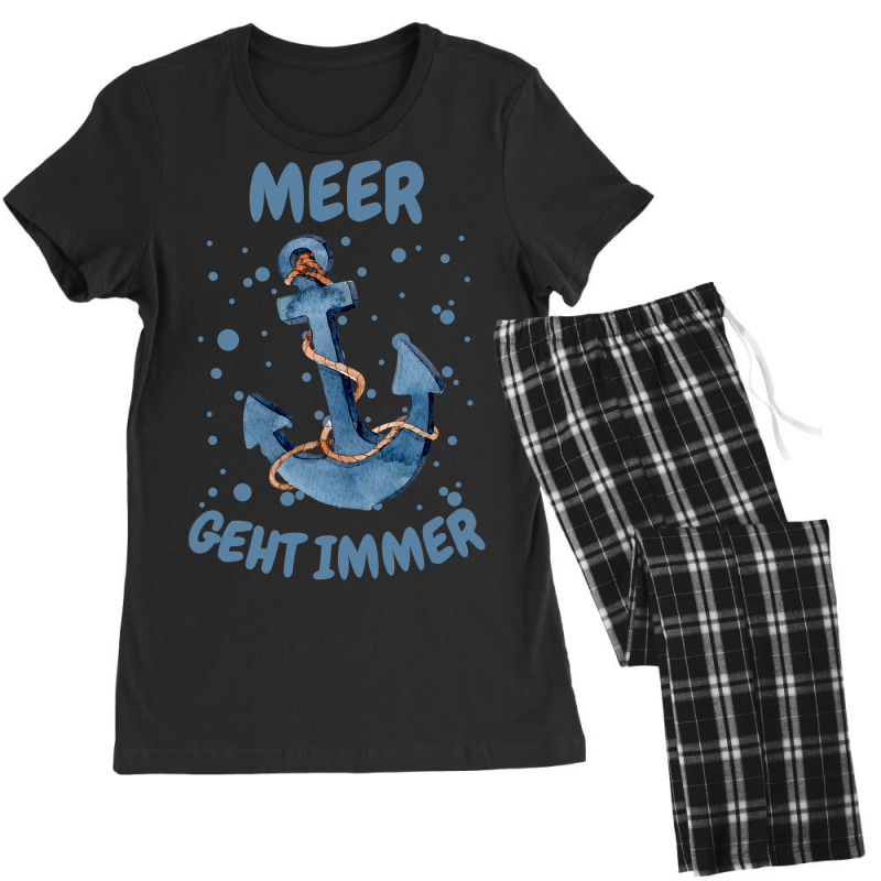 Sea Geht Always Anchor Beach Baltic Sea Sailor Lig Women's Pajamas Set by VailNatale | Artistshot