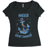 Sea Geht Always Anchor Beach Baltic Sea Sailor Lig Women's Triblend Scoop T-shirt | Artistshot