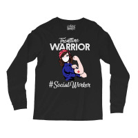 Vintage Frontline Warrior Social Worker Xmas For W Long Sleeve Shirts | Artistshot