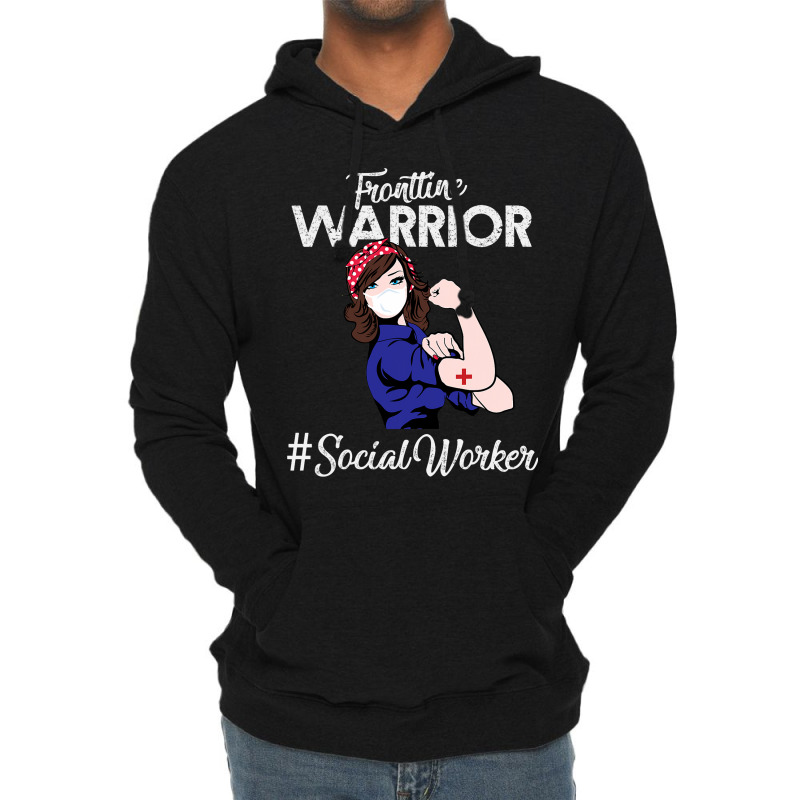 Vintage Frontline Warrior Social Worker Xmas For W Lightweight Hoodie | Artistshot