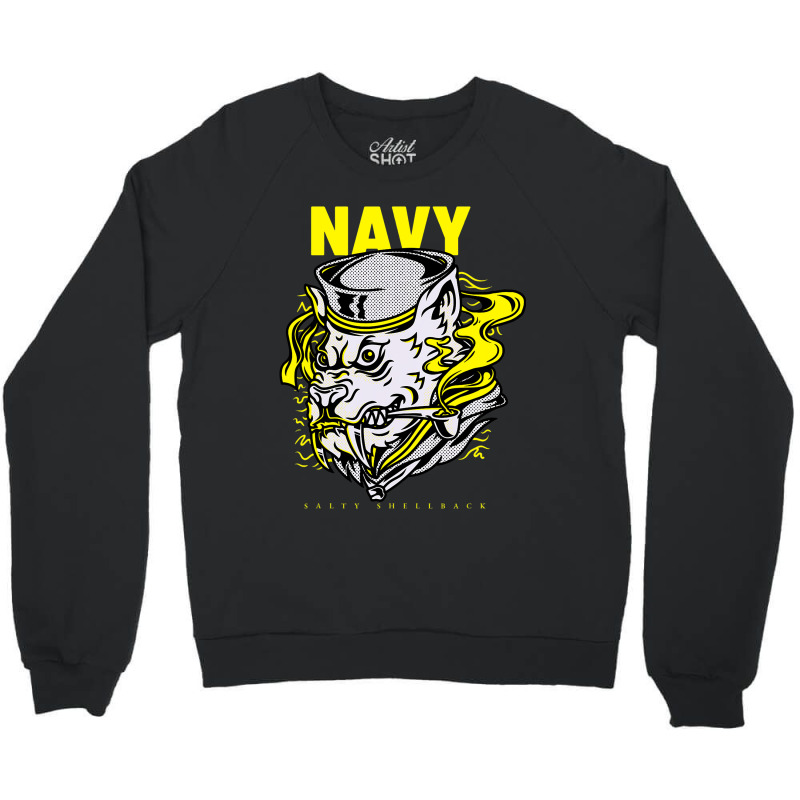 Navy Shellback Salty Shellback Sailor Crewneck Sweatshirt | Artistshot