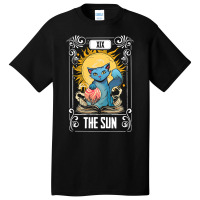 Tarot Card Gothic Astrology Occult The Sun Cat Tar Basic T-shirt | Artistshot