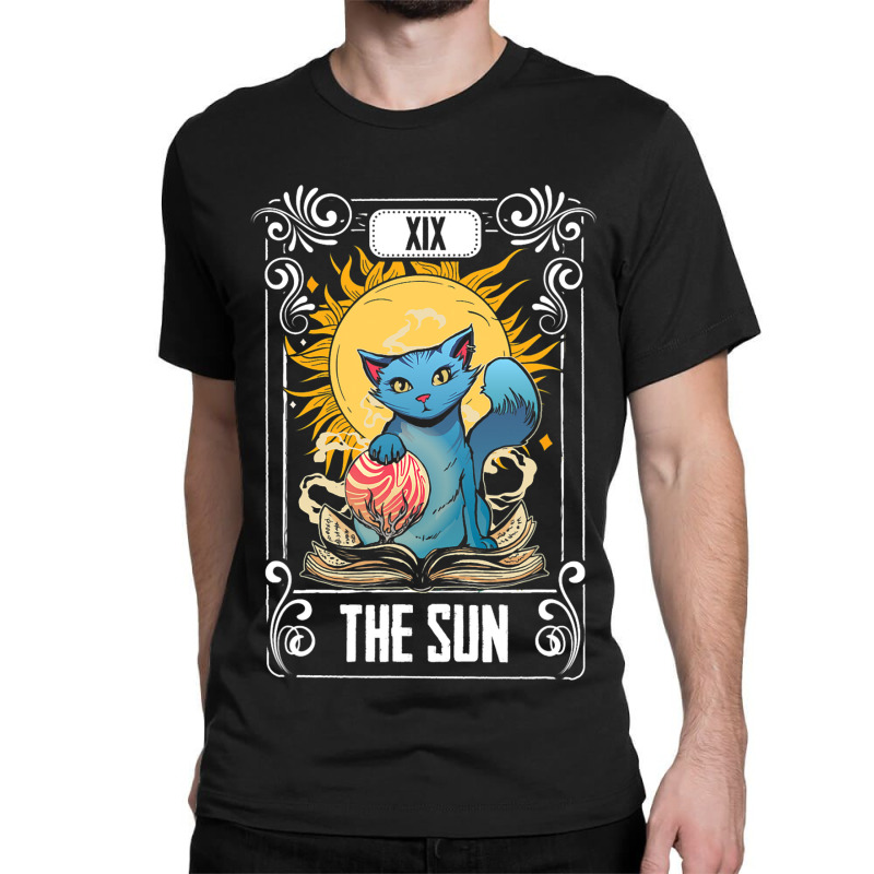 Tarot Card Gothic Astrology Occult The Sun Cat Tar Classic T-shirt | Artistshot