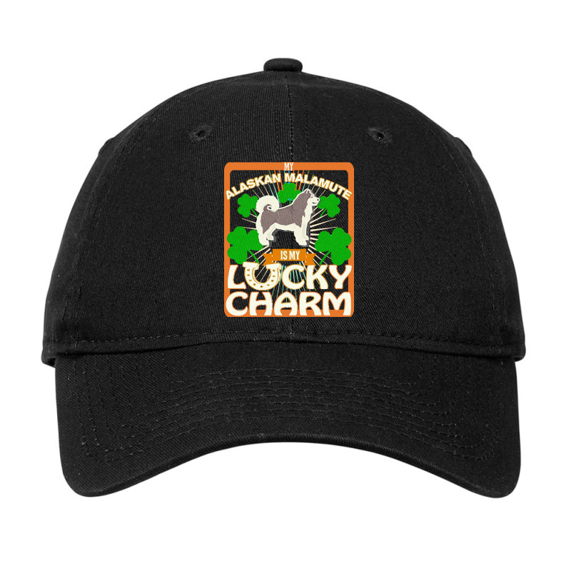 Alaskan Malamute T  Shirt My Alaskan Malamute Is My Lucky Charm   Gift Adjustable Cap | Artistshot