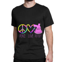 Pottery Ceramics Artist Peace Love Pottery Classic T-shirt | Artistshot