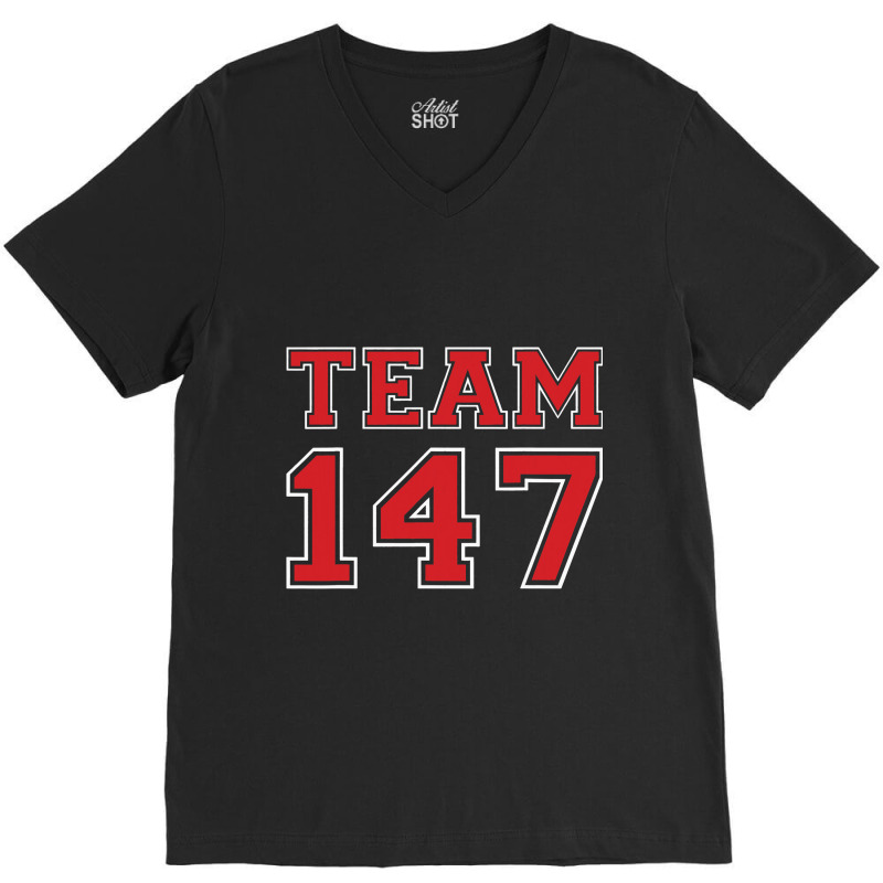 Snooker Team 147 Cue Sports Billard V-neck Tee | Artistshot