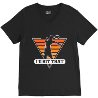 Vintage Badminton Funny Retro Shuttlecock Birdie S V-neck Tee | Artistshot