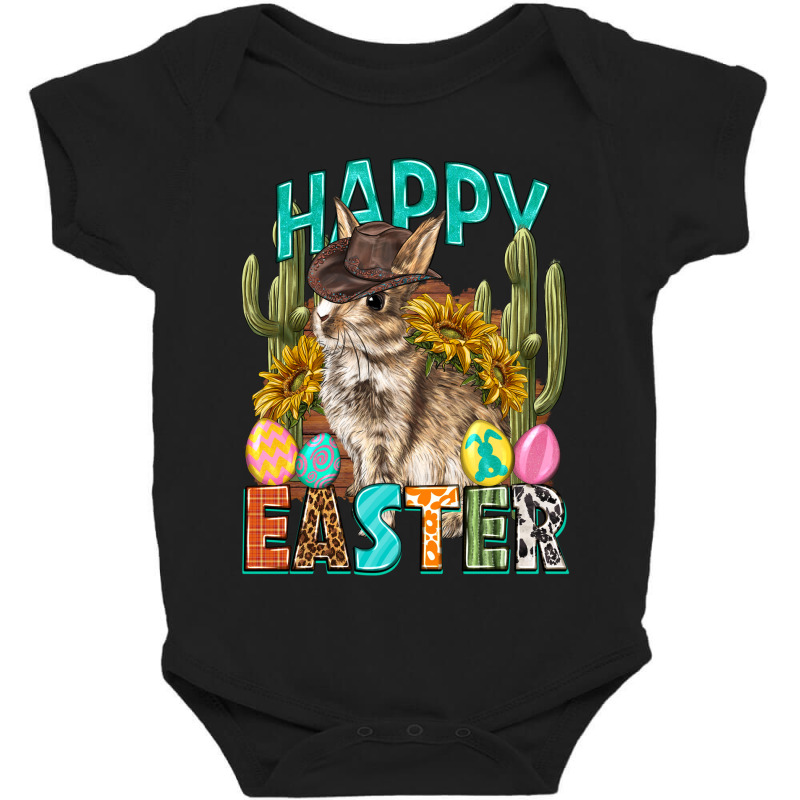 Happy Easter With Cowboy Elements Baby Bodysuit | Artistshot