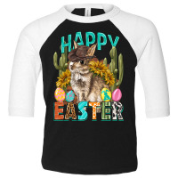 Happy Easter With Cowboy Elements Toddler 3/4 Sleeve Tee | Artistshot