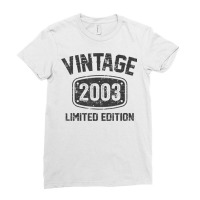 19 Years Old Vintage 2003 Limited Edition 19th Bir Ladies Fitted T-shirt | Artistshot