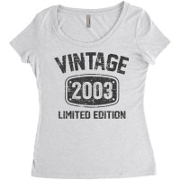 19 Years Old Vintage 2003 Limited Edition 19th Bir Women's Triblend Scoop T-shirt | Artistshot