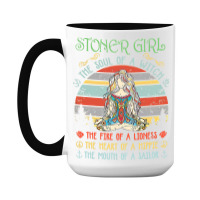 Stoner Girl Soul Of A Witch Mouth Of A Sailor 15 Oz Coffee Mug | Artistshot