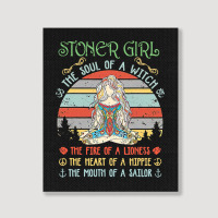 Stoner Girl Soul Of A Witch Mouth Of A Sailor Portrait Canvas Print | Artistshot