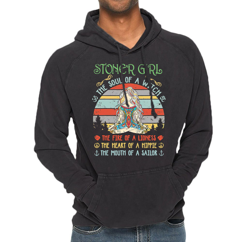 Stoner Girl Soul Of A Witch Mouth Of A Sailor Vintage Hoodie | Artistshot