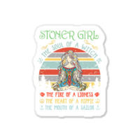 Stoner Girl Soul Of A Witch Mouth Of A Sailor Sticker | Artistshot