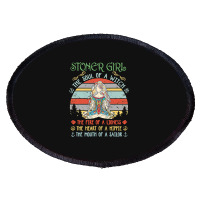 Stoner Girl Soul Of A Witch Mouth Of A Sailor Oval Patch | Artistshot