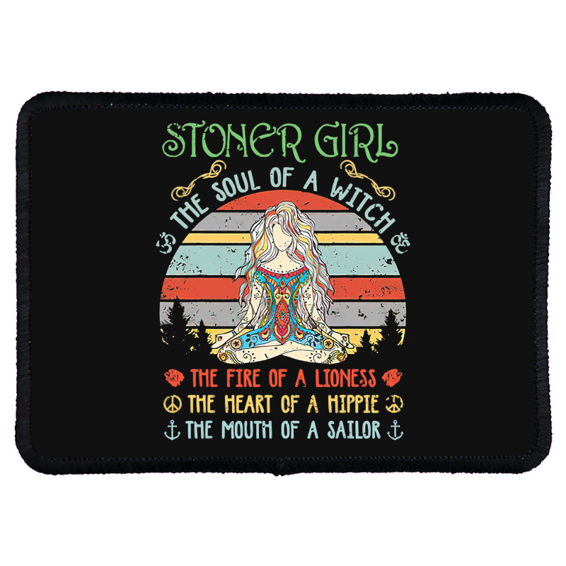 Stoner Girl Soul Of A Witch Mouth Of A Sailor Rectangle Patch | Artistshot