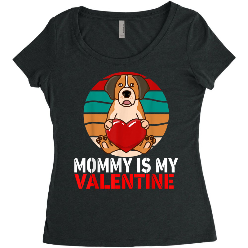 Mommy Is My Valentine St. Bernard Dog Breed Love Day Hearts T Shirt Women's Triblend Scoop T-shirt by men.adam | Artistshot